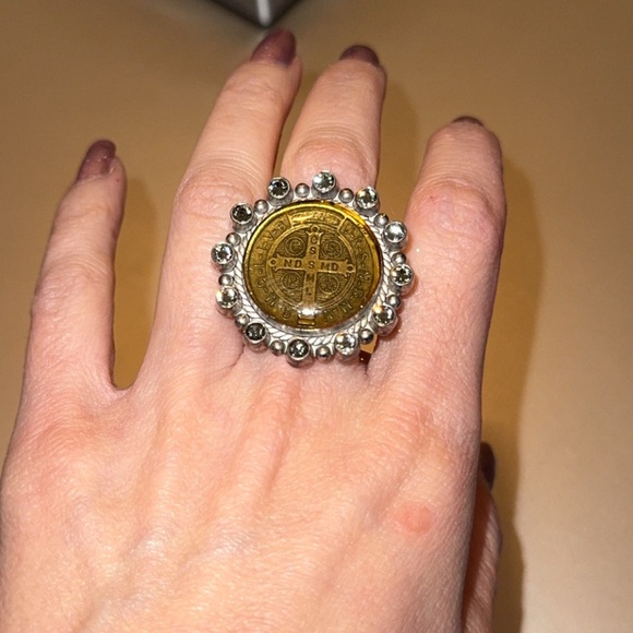 Virgins Saints & Angels Gold and Silver Coin Halo Ring